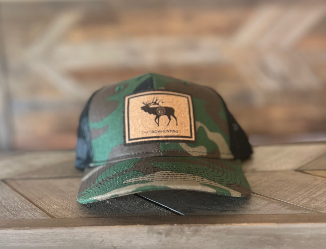 Camo/Black mesh | Thats Bowhunting| Cork Elk Flag Shield | Port Authority |